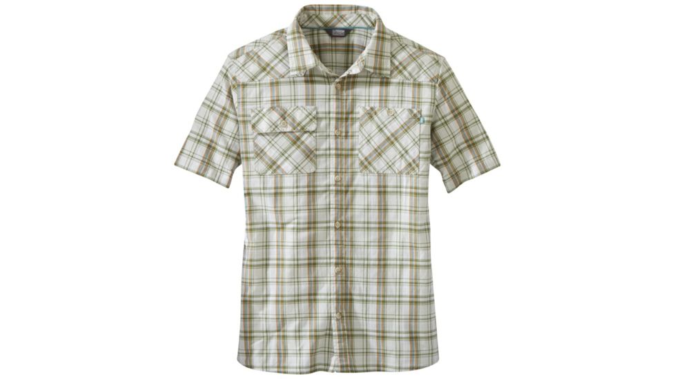 Outdoor Research Growler II Short Sleeve Shirt - Mens, Sand Plaid, Extra Large, 2662890929009
