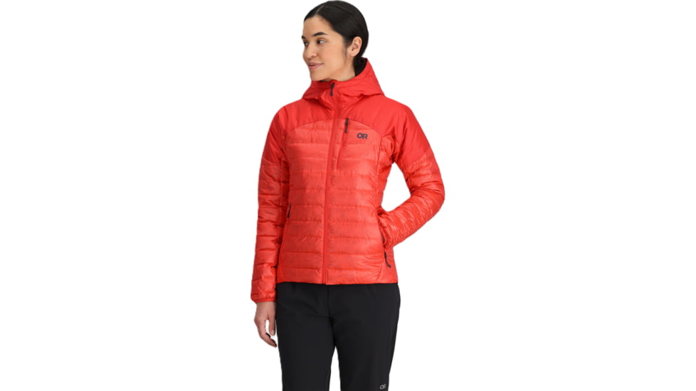 Outdoor Research Helium Down Hoodie Jacket - Women's, Sunrise, L, 2775912760008