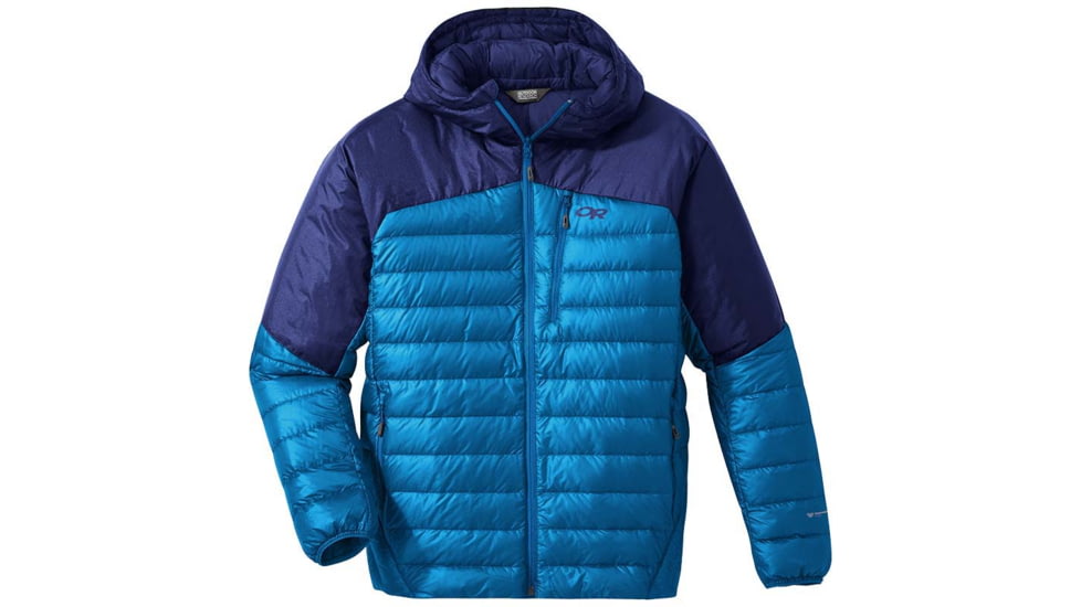 Outdoor Research Helium Down Hoodie - Men's, Cascade/Twilight, Extra Large, 2775721886009