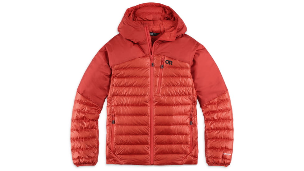 Outdoor Research Helium Down Hoodie - Men's, Cranberry, Extra Large, 2775720420-XL