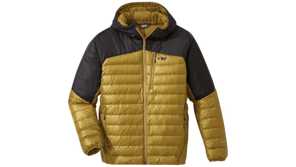 Outdoor Research Helium Down Hoodie - Men's, Lichen/Black, Medium, 2775720668007