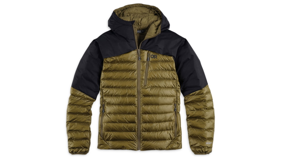 Outdoor Research Helium Down Hoodie - Men's, Loden/Black, Medium, 2775721980-M