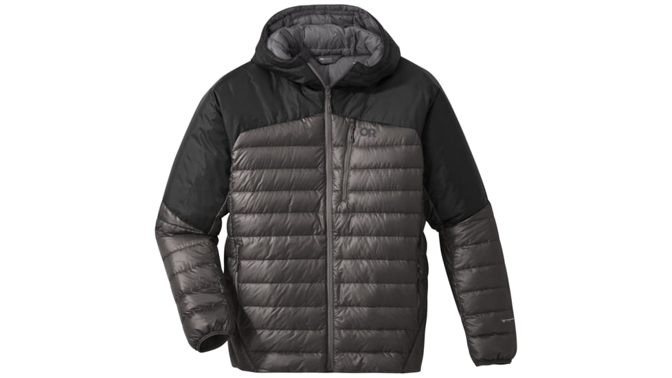 Outdoor Research Helium Down Hoodie - Men's, Pewter/Black, Medium, 2775720044-M