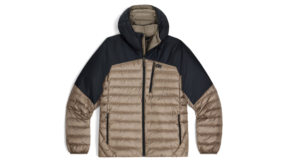 Outdoor Research Helium Down Hoodie - Men's, Sable/Black, Extra Large, 2775722957009