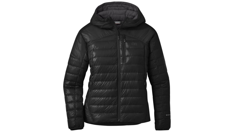 Outdoor Research Helium Down Hoodie - Women's, Solid Black, Extra Large, 2775911677009