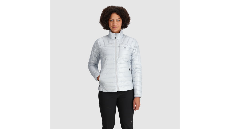 Outdoor Research Helium Down Jacket - Womens, Titanium, Extra Small, 2775921077005
