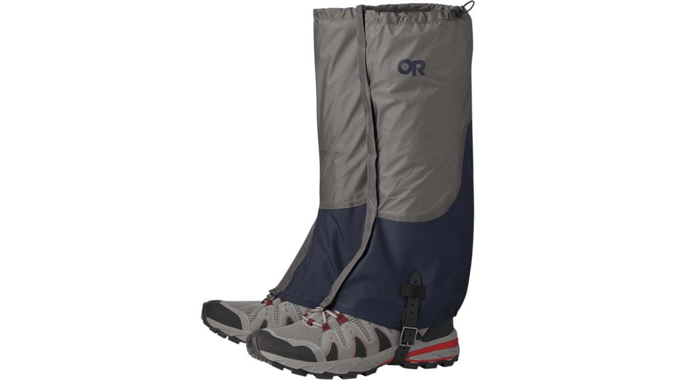 Outdoor Research Helium Gaiters - Men's, Pewter/Naval Blue, Extra Large, 2798642040009