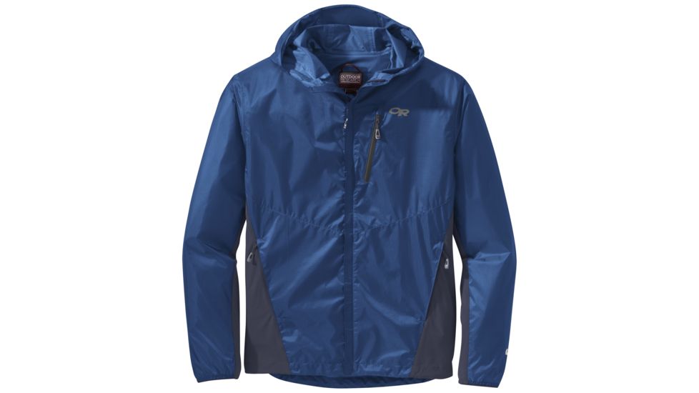 Outdoor Research Helium Hybrid Hooded Jacket - Men's, Cobalt/Naval Blue, Large, 2500891342008