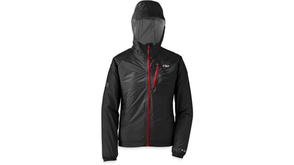 Outdoor Research Helium II Jacket - Women's-Black/Flame-X-Large