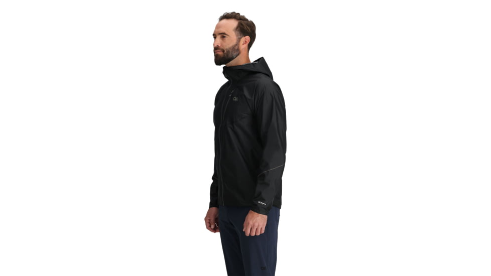 Outdoor Research Helium Rain Jacket - Mens, Black, S, 3224020001006