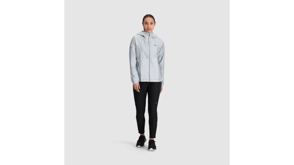 Outdoor Research Helium Rain Ultralight Jacket - Womens, Titanium, Large, 3002361077008