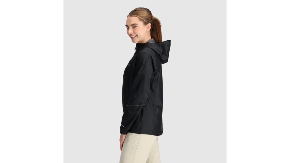Outdoor Research Helium Rain Ultralight Jackets - Womens, Black, S, 3002360001006