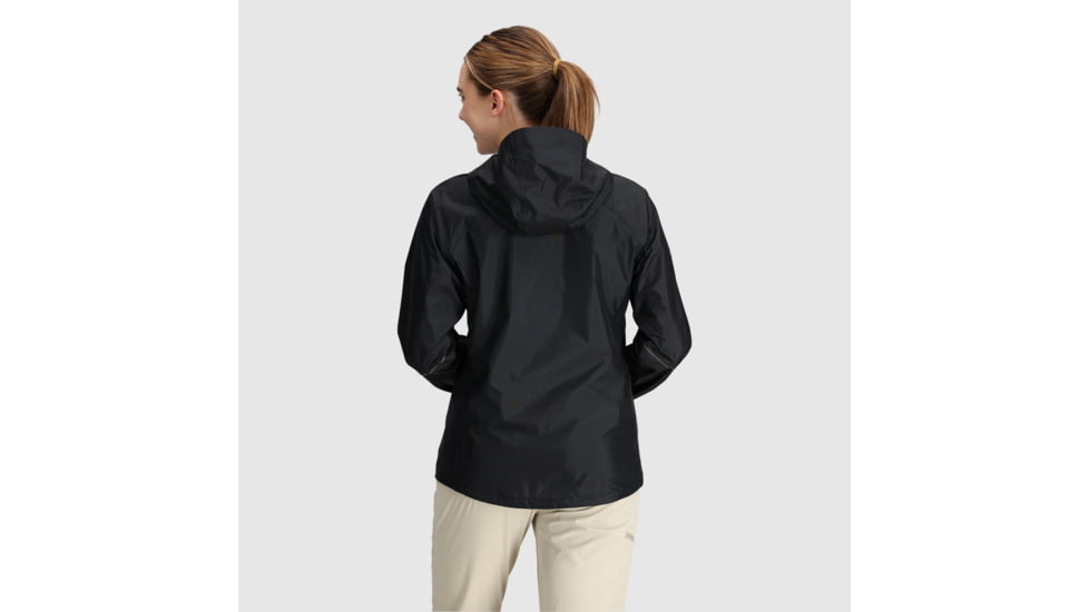Outdoor Research Helium Rain Ultralight Jackets - Womens, Black, S, 3002360001006