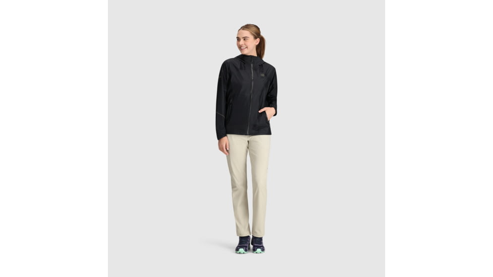 Outdoor Research Helium Rain Ultralight Jackets - Womens, Black, S, 3002360001006