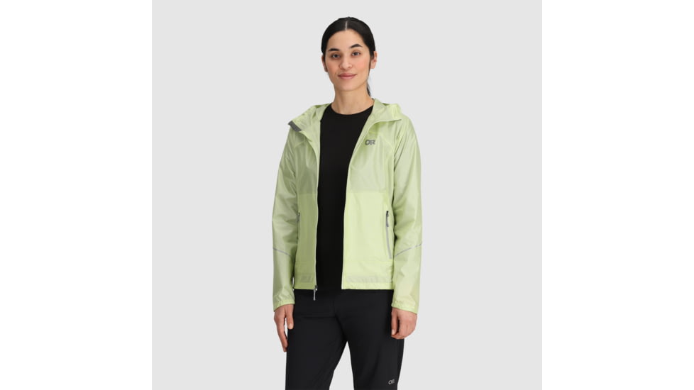 Outdoor Research Helium Rain Jackets - Womens, Cool Matcha, XL, 3224052757009