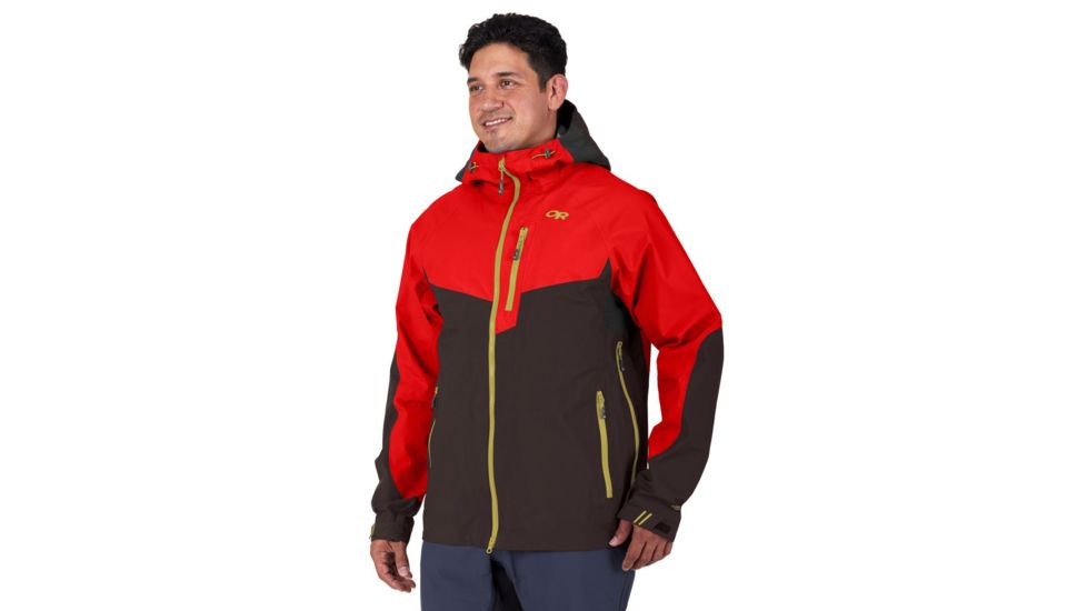 Outdoor Research Hemispheres Jacket - Mens, Dark Roast/Samba, Extra Large, 2680731650009