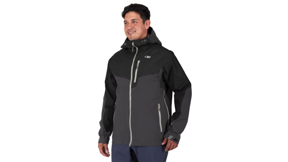 Outdoor Research Hemispheres Jacket - Mens, Storm/Black, Large, 2680731345008