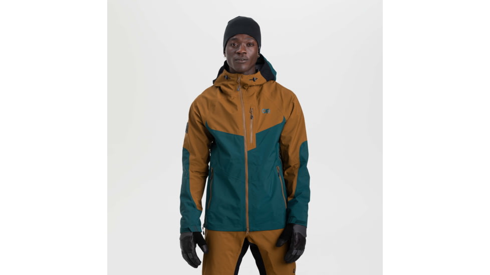 Outdoor Research Hemispheres Jacket - Mens, Treeline/Saddle, Large, 2680732065008