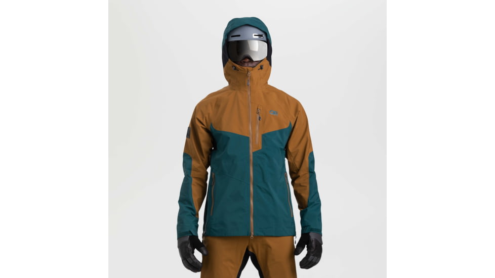 Outdoor Research Hemispheres Jacket - Mens, Treeline/Saddle, Large, 2680732065008