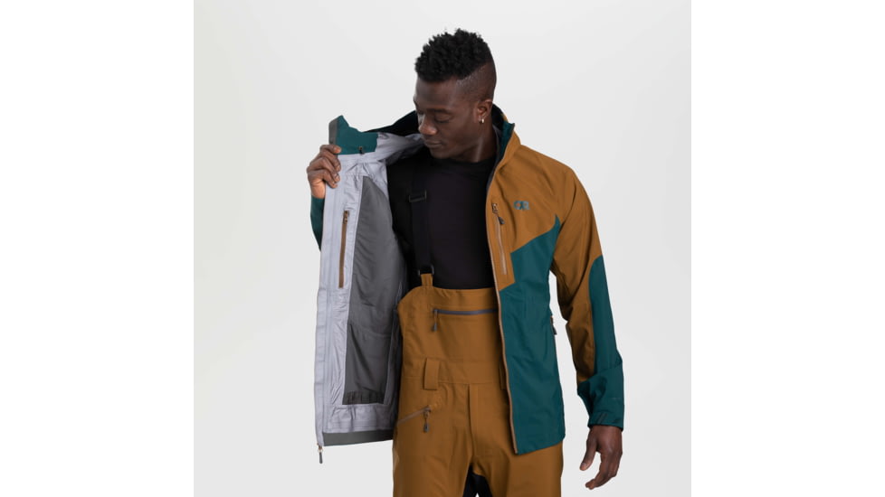 Outdoor Research Hemispheres Jacket - Mens, Treeline/Saddle, Large, 2680732065008