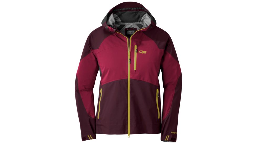 Outdoor Research Hemispheres GORE-TEX Jacket - Women's, Extra Large, Cacao/Beet, 2680921592009