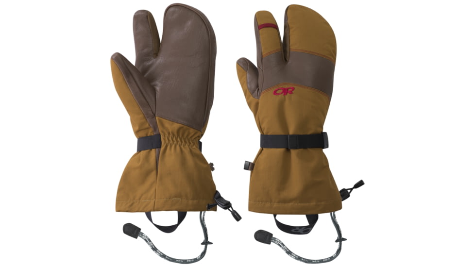 Outdoor Research Highcamp 3-Finger Gloves - Mens, Ochre/Carob, Medium, 2680551319007