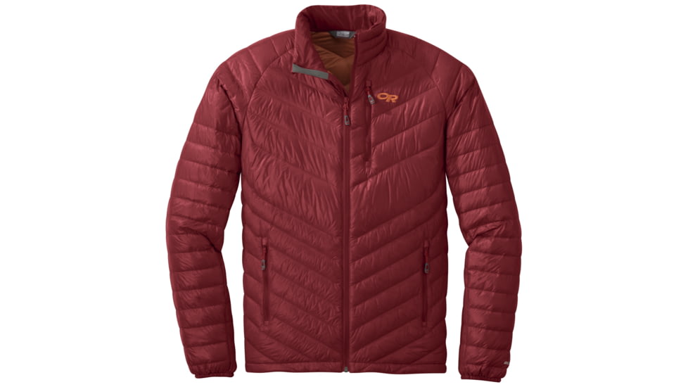 Outdoor Research Illuminate Down Jacket - Mens, Firebrick/Tomato, XXL, 2680881361010
