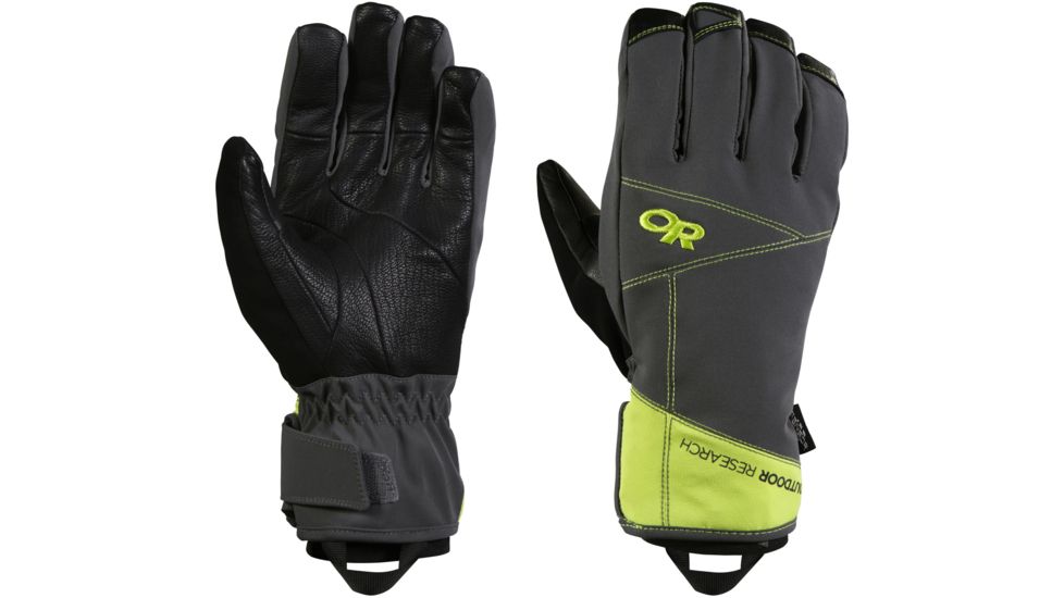 Outdoor Research Illuminator Sensor Gloves - Mens-Charcoal/Lemongrass-Large