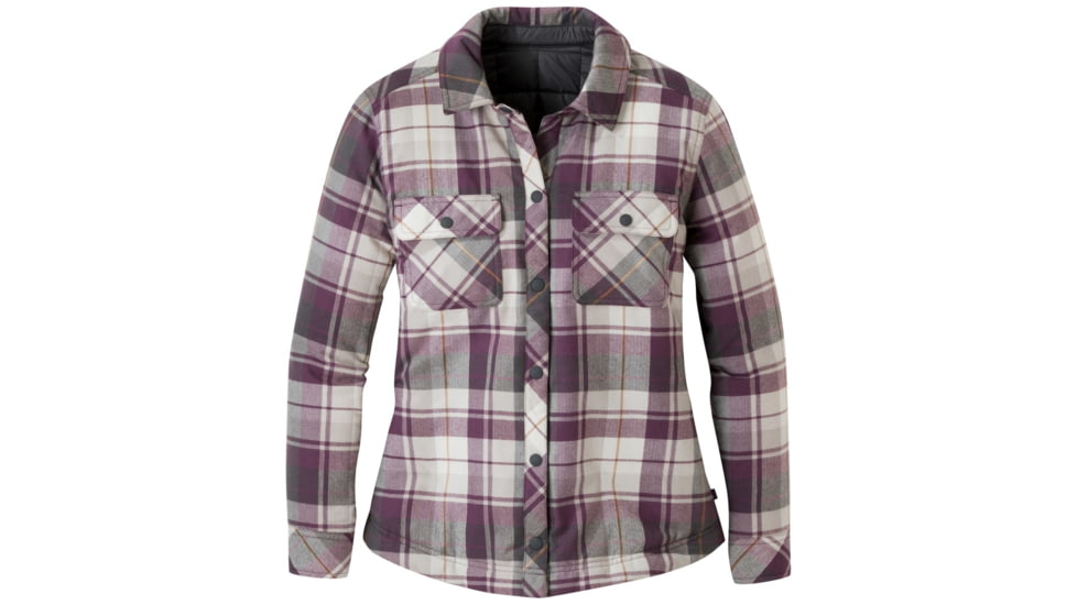 Outdoor Research Kalaloch Reversible Shirt Jac - Womens, Pacific Plum Plaid, XL, 2681341415009