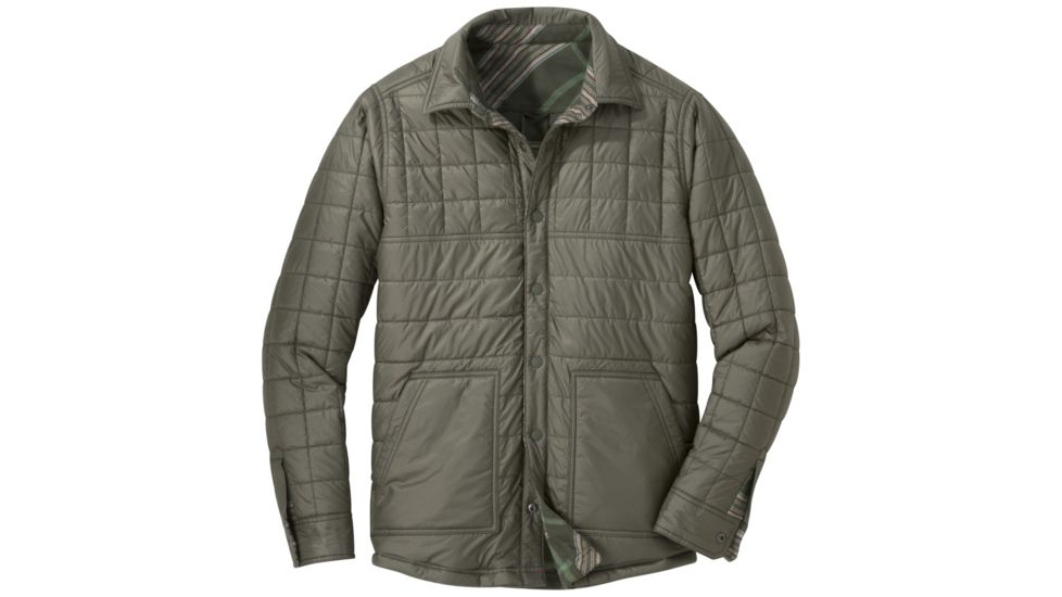 Outdoor Research Kalaloch Reversible Shirt Jacket - Mens, Juniper Plaid, Extra Large, 2681131399009