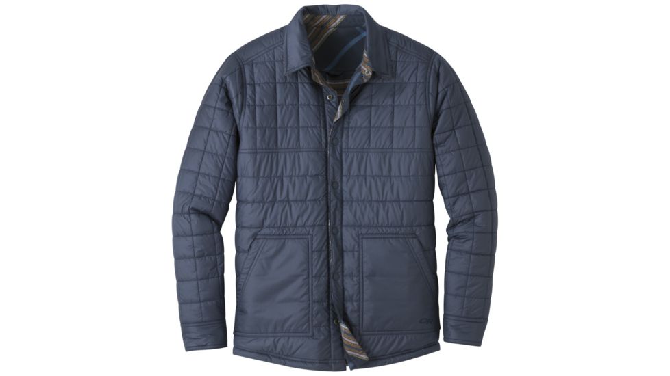 Outdoor Research Kalaloch Reversible Shirt Jacket - Mens, Naval Blue Plaid, Medium, 2681131400007