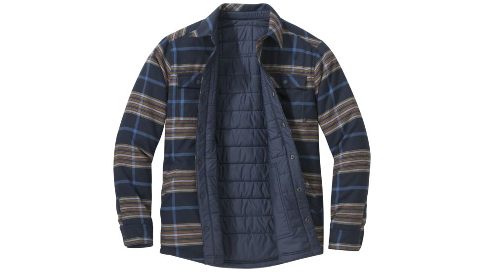Outdoor Research Kalaloch Reversible Shirt Jacket - Mens, Naval Blue Plaid, Medium, 2681131400007