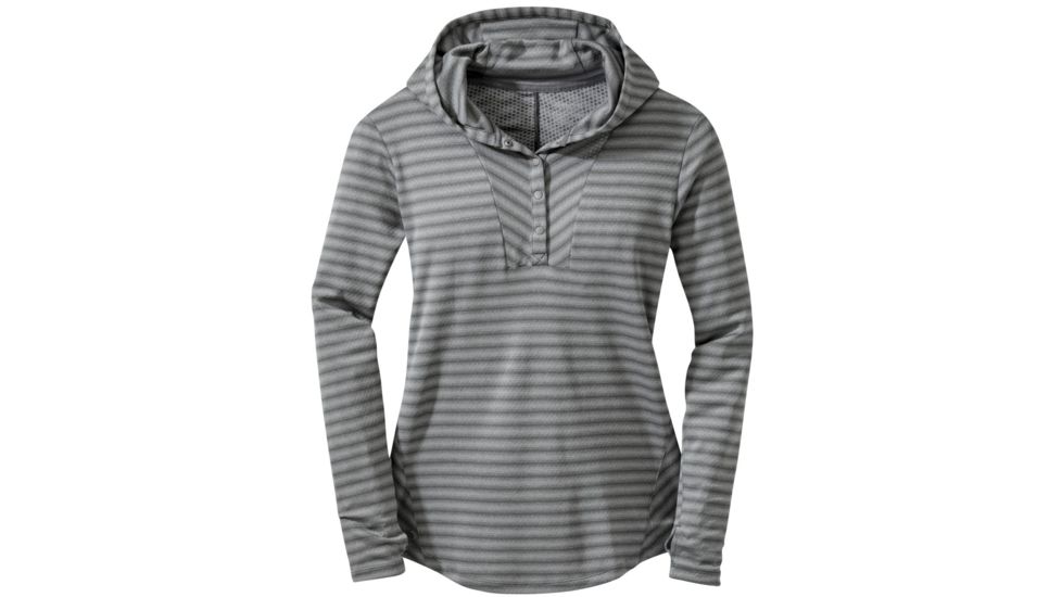 Outdoor Research Keara Hooded Henley - Women's-Pewter/Charcoal-Large