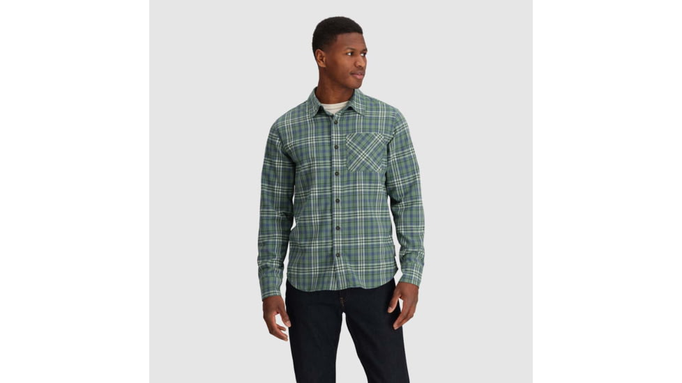 Outdoor Research Kulshan Flannel Shirt - Mens, Balsam, Medium, 3000910765007