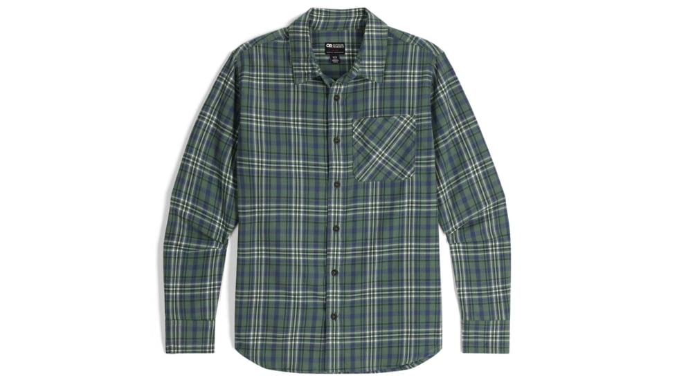 Outdoor Research Kulshan Flannel Shirt - Mens, Balsam, Medium, 3000910765007