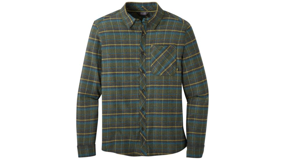 Outdoor Research Kulshan Flannel Shirt - Mens, Celestial Blue, Small, 2714651576006