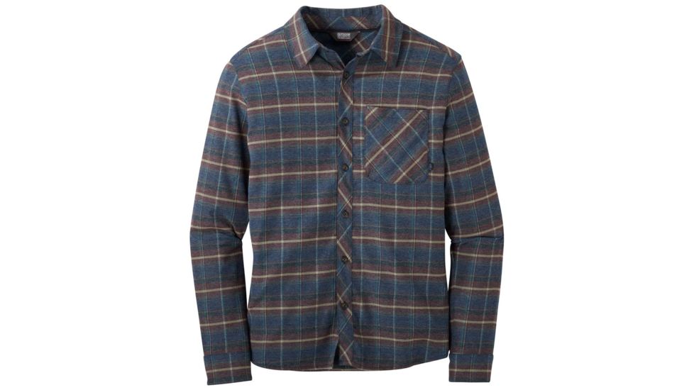 Outdoor Research Kulshan Flannel Shirt - Mens, Ink, Large, 2714651565008