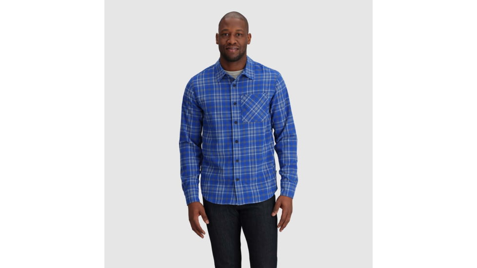 Outdoor Research Kulshan Flannel Shirt - Mens, Topaz, 2XL, 3000912452010