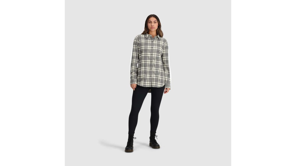 Outdoor Research Kulshan Flannel Shirt - Womens, Bone, Small, 3001110003006