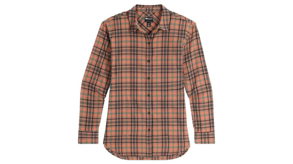 Outdoor Research Kulshan Flannel Shirt - Womens, Cinnamon, Small, 3001112451006