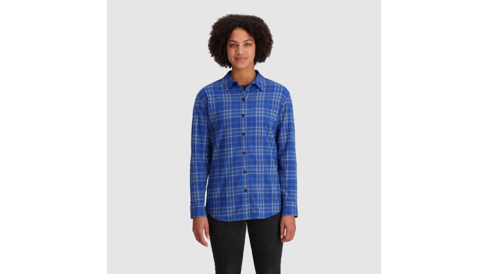 Outdoor Research Kulshan Flannel Shirt - Womens, Topaz, Extra Large, 3001112452009