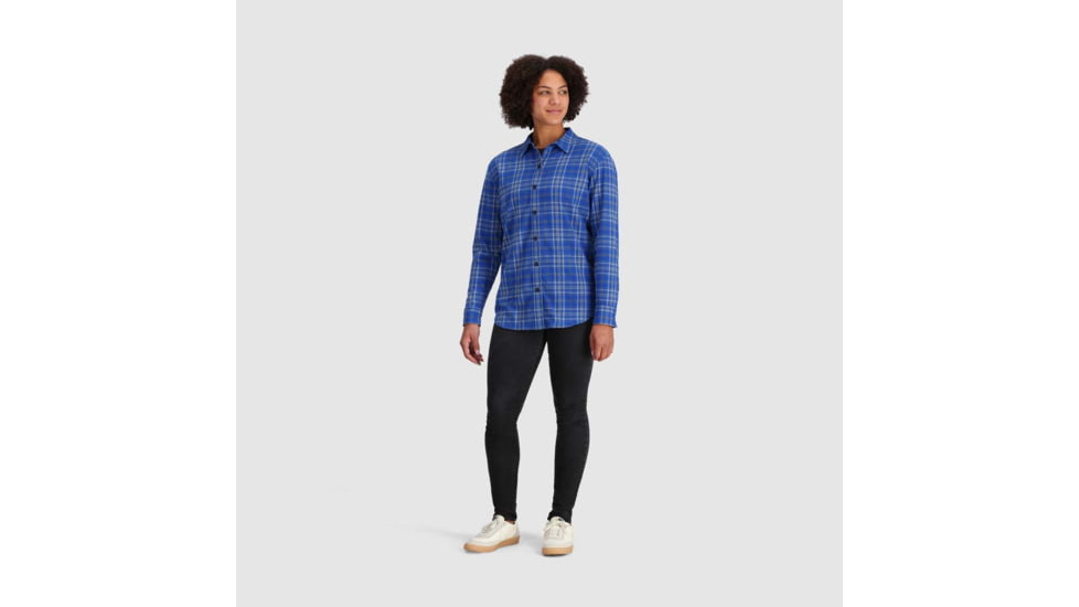 Outdoor Research Kulshan Flannel Shirt - Womens, Topaz, Extra Large, 3001112452009