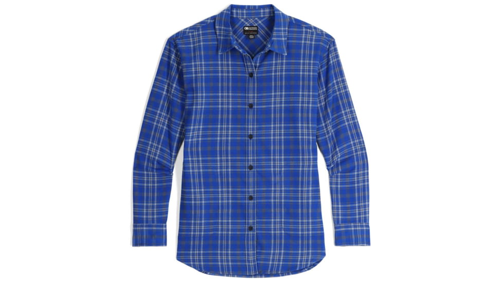 Outdoor Research Kulshan Flannel Shirt - Womens, Topaz, Extra Large, 3001112452009