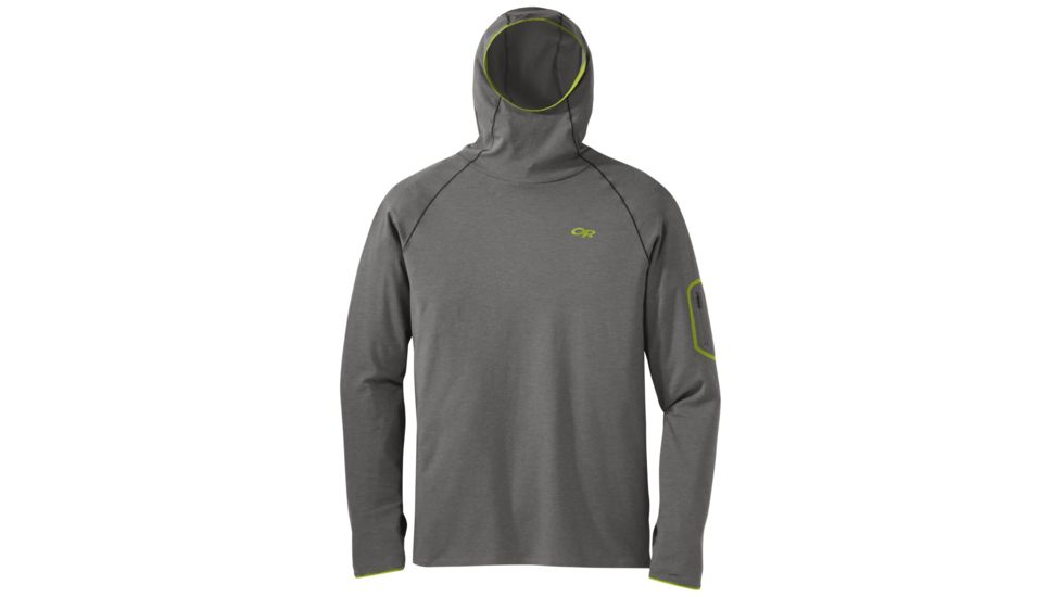 Outdoor Research La Paz Sun Hoody - Men's-Pewter/Lemongrass-Small