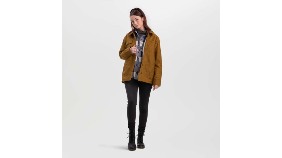 Outdoor Research Lined Chore Jacket - Womens, Curry, Small, 2832341429006