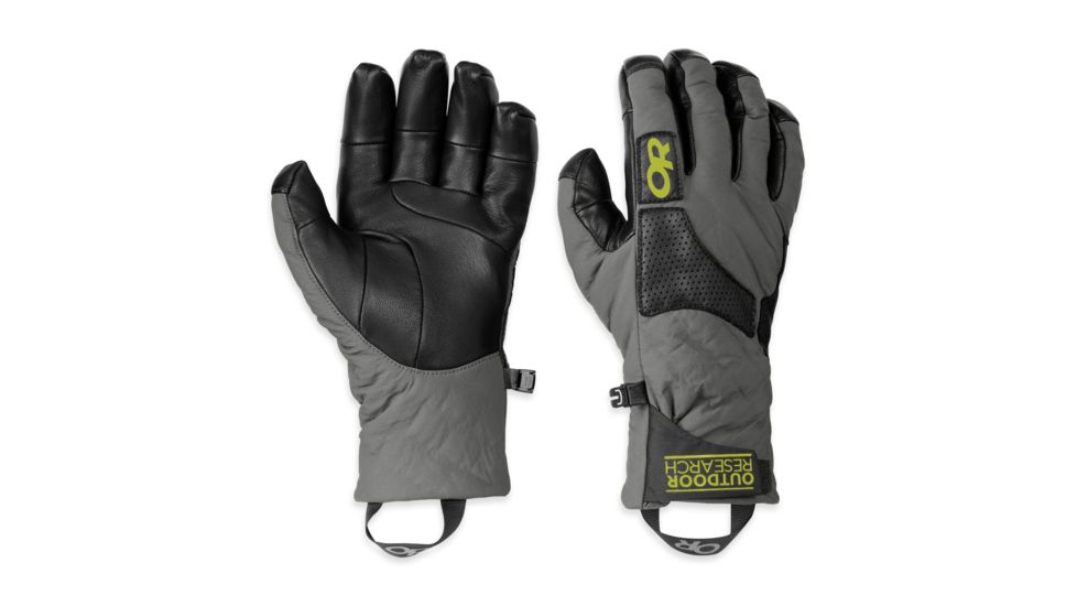 Outdoor Research Lodestar Glove - Men's-Pewter/Black/Lemongrass-Large