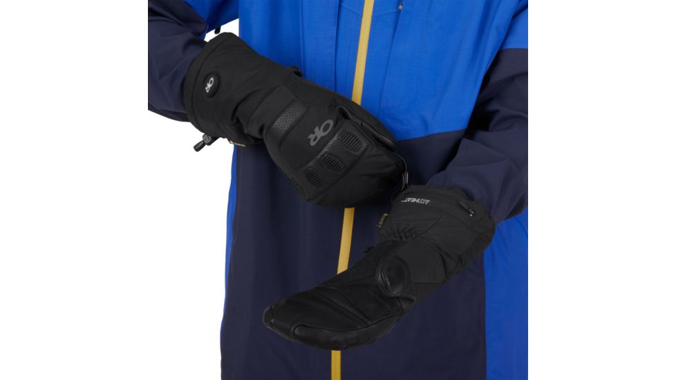 Outdoor Research Lucent Heated Sensor Mitts, Black, Large, 2715440001008