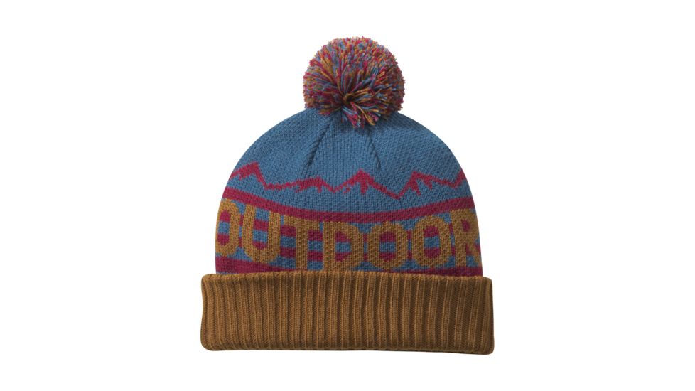 Outdoor Research Mainstay Beanie - Kids, Peacock/Saddle, One Size, 2680721230222