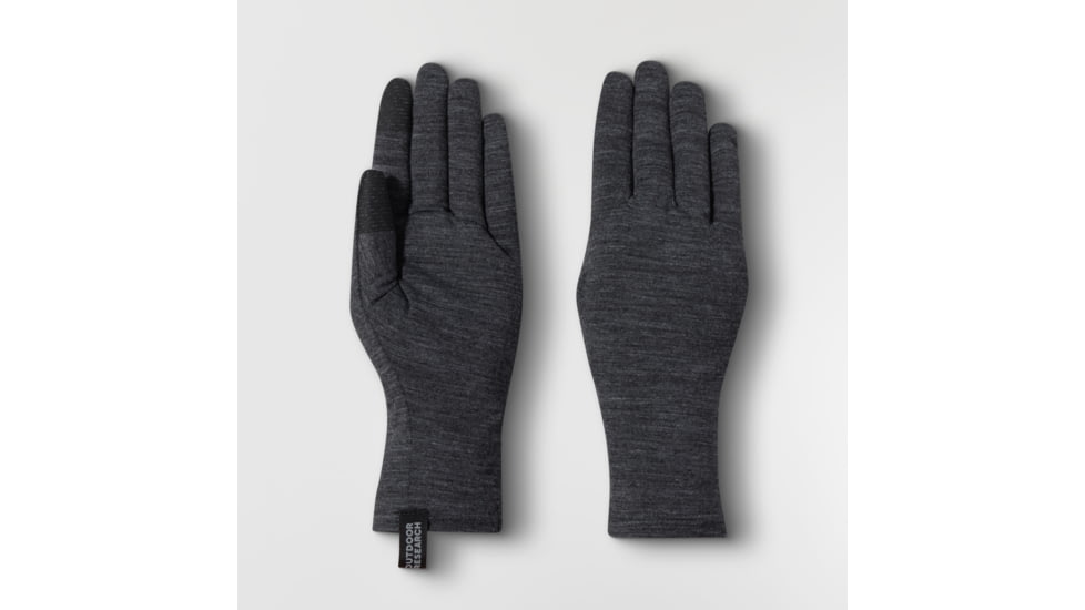 Outdoor Research Merino 150 Sensor Liners, Charcoal Heather, Large, 2832850893008