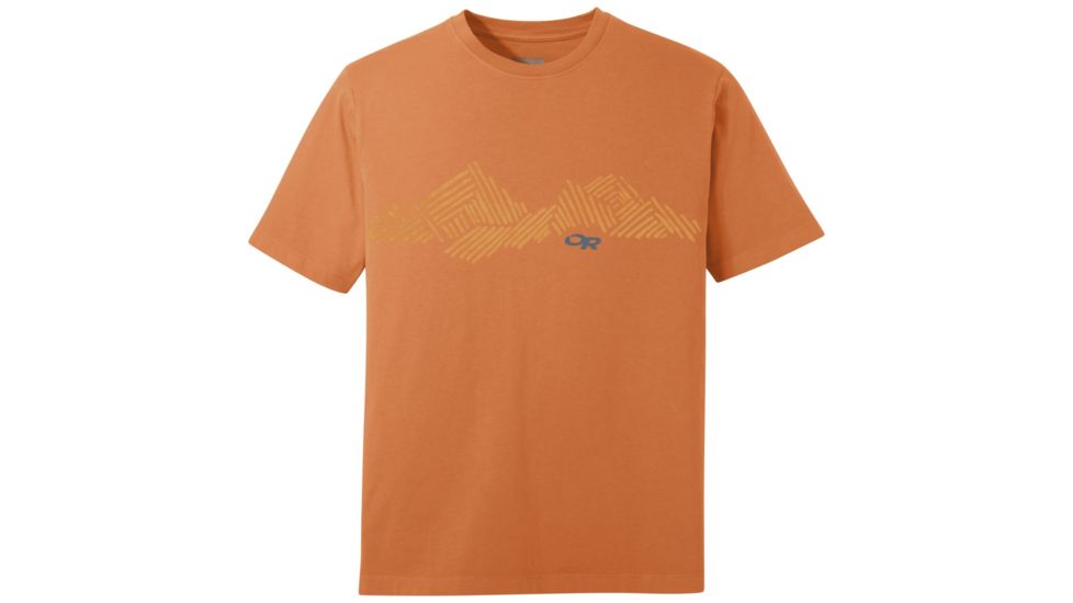 Outdoor Research Mountain Stripe Tee, Mens, Ember, XL, 265930-ember-XL